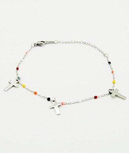 Pulsera acero quirúrgico con dijes A2250