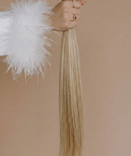 Extensiones de cabello liso rubio dorado AC0892