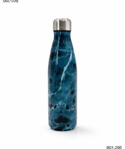 Botella de acero inoxidable con diseño marmolado B01