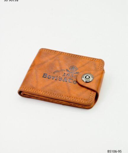 Billetera simil cuero con cierre a presión B5106
