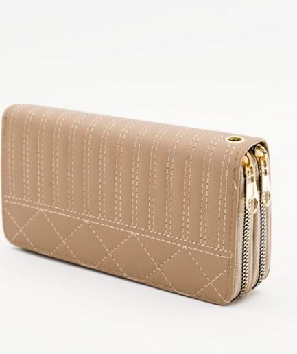Billetera larga diseño acolchado con patrón de diamantes B5144