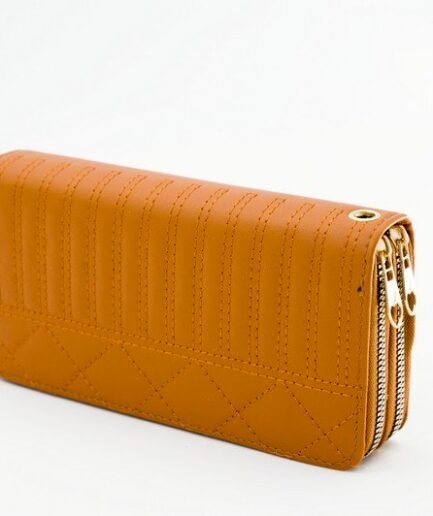 Billetera larga diseño acolchado con patrón de diamantes B5147