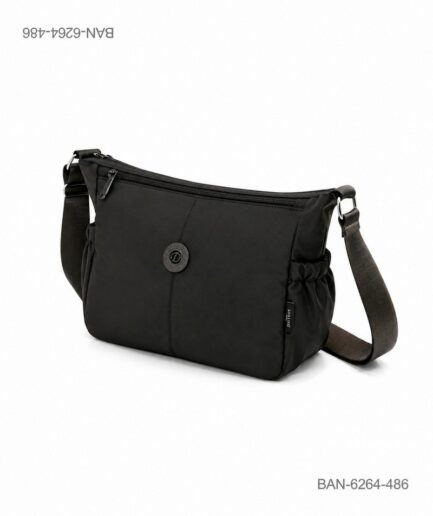 Bolso Bandolera Casual con Diseño Plisado - Color Negro BAN6264