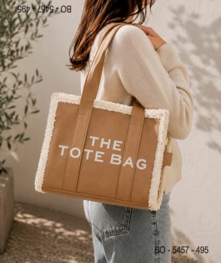 Bolso Tote marrón con Shearling BO5457