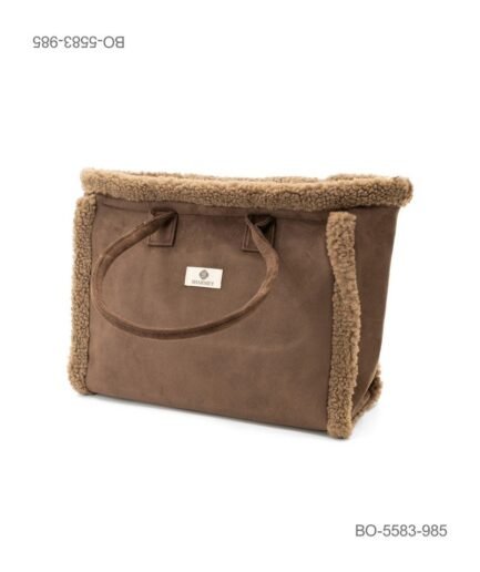 Bolso Tote de Gamuza con Detalles de Corderito BO5583