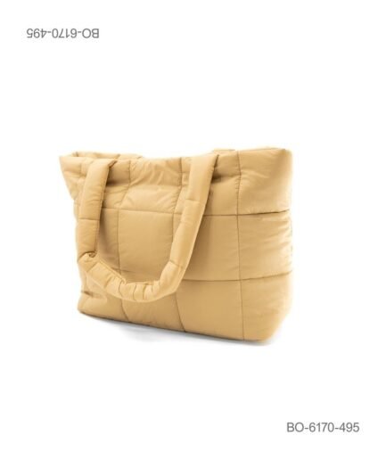 Bolso Tote Acolchado Minimalista - Camel BO6170