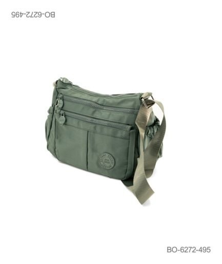 Bolso Bandolera Casual con Múltiples Cierres - Verde Oliva BO6272
