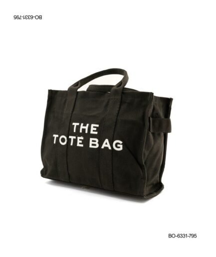 Tote Bag Casual en Lona con Letras "THE TOTE BAG" BO6331