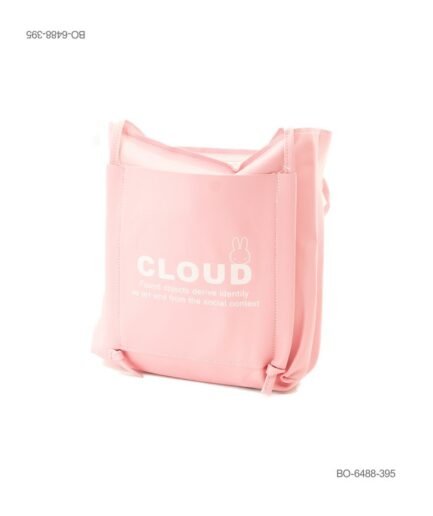 Bolso Tote en Color Rosa con Estampado "Cloud" BO6488