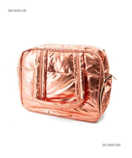 Bolso Tote Metalizado de Textura Acolchada BO6506