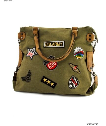 Bolso estilo vintage con correa y asas C3810