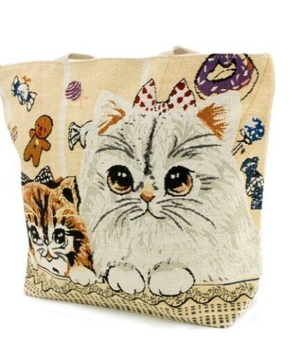 Bolso casual con diseño de gato C38857