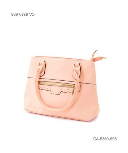 Cartera De Mano Rosa Viejo Mujer Con Cierre Frontal Y Tachas CA5380