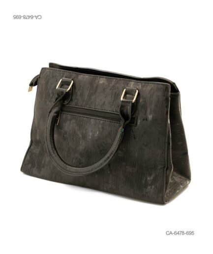 Bolso de Mano con Textura Efecto Desgastado y Herrajes en Dorado CA6478