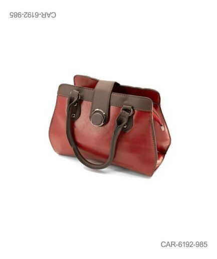 Bolso de mano bicolor con cierre central metálico CAR6192