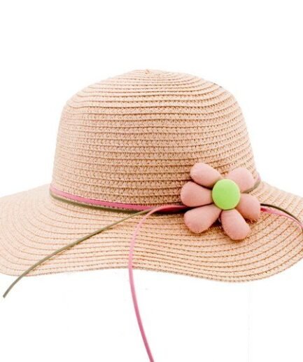 Sombrero con cinta y flor G5623