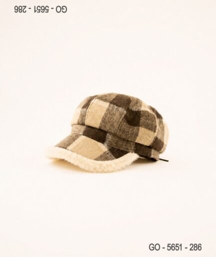 Gorra a Cuadros con Orejeras y Forro Afelpado GO5651