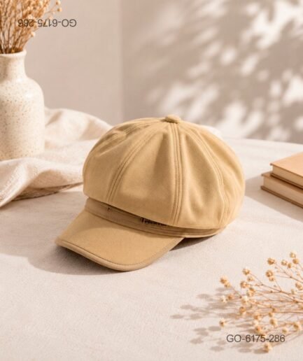 Gorra Estilo Parisino (Gavroche) en Tela Estructurada – Color Beige GO6175