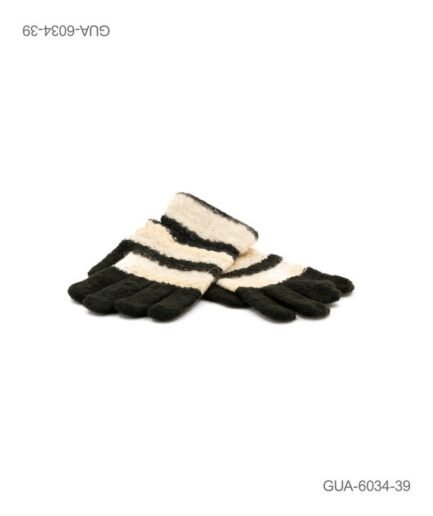 Guantes de punto suaves con diseño de franjas contrastantes. GUA6034