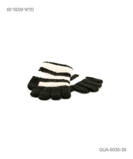 Guantes de punto suaves con diseño de franjas contrastantes. GUA6035