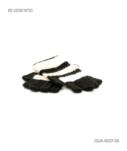 Guantes de punto suaves con diseño de franjas contrastantes. GUA6037