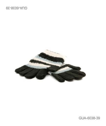 Guantes de punto suaves con diseño de franjas contrastantes. GUA6038