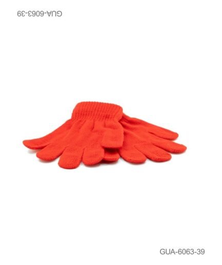 Guantes de punto rojo intenso con ajuste cómodo para uso diario GUA6063