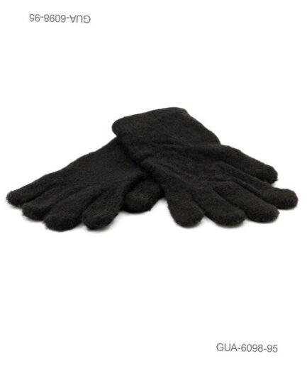 Guantes de punto suave en negro profundo para un look sofisticado GUA6098