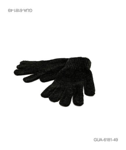 Guantes de lana tejidos en color negro GUA6181