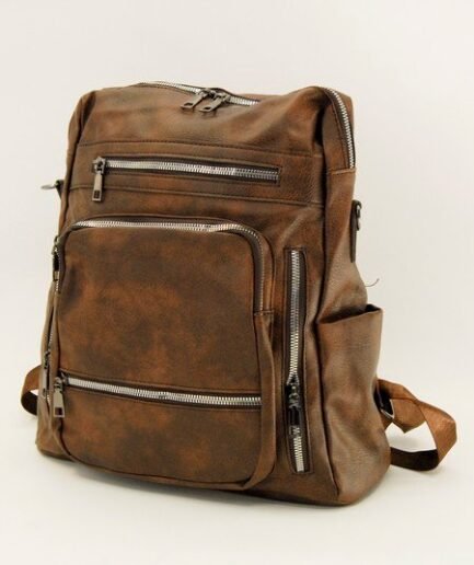 Mochila con tres reparticiones con cierre M0583