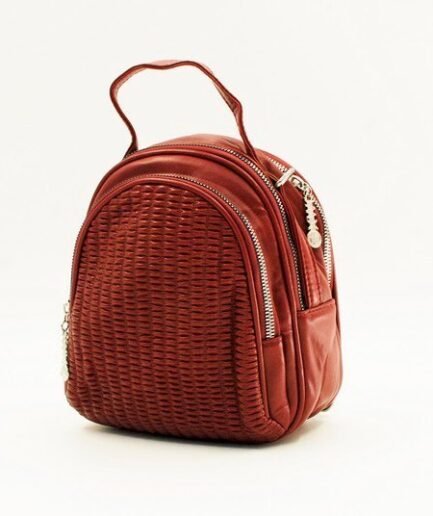 Mochila roja mediana 3 cierres M0728