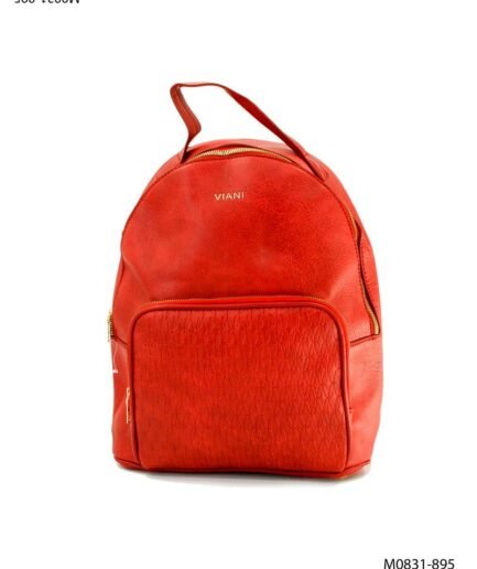 Mochila lisa con bolsillo y asa M0831