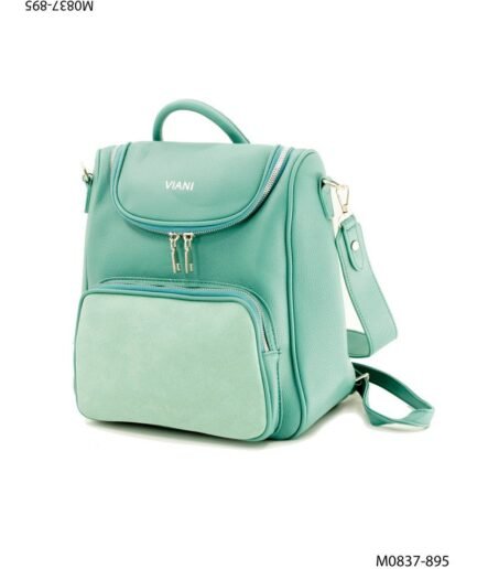 Mochila dama con bolsillo y cierres M0837