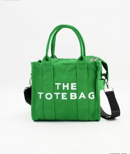 Bolso casual de lona con la leyenda impresa "THE TOTE BAG" M0927
