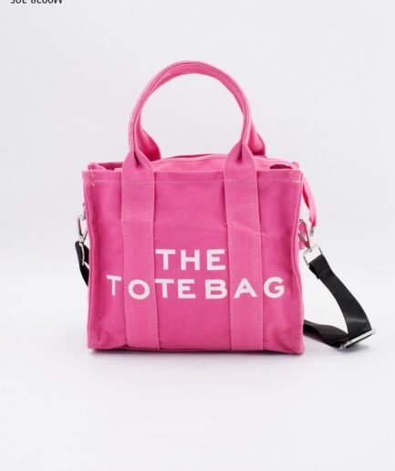 Bolso casual de lona con la leyenda impresa "THE TOTE BAG" M0928