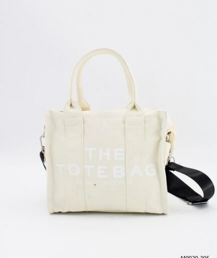 Bolso casual de lona con la leyenda impresa "THE TOTE BAG" M0929