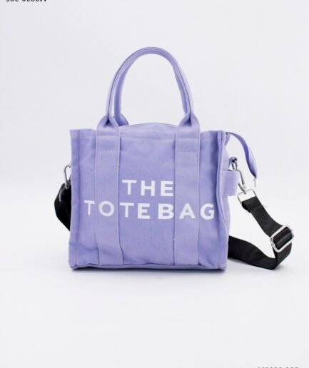 Bolso casual de lona con la leyenda impresa "THE TOTE BAG" M0930