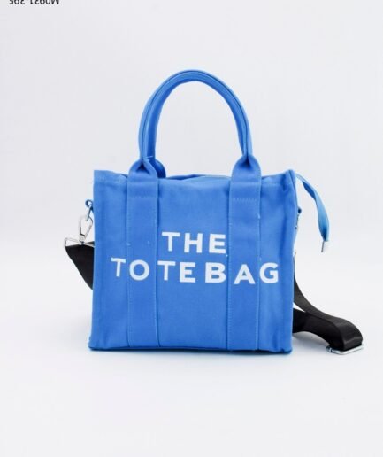 Bolso casual de lona con la leyenda impresa "THE TOTE BAG" M0931