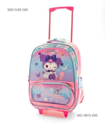 Mochila Escolar con Ruedas Infantil "Kuromi Pastel" MO5813