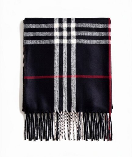 Pashmina cuadrille bicolor con flecos PAS024