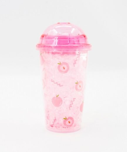 Vaso plástico con tapa domo T168