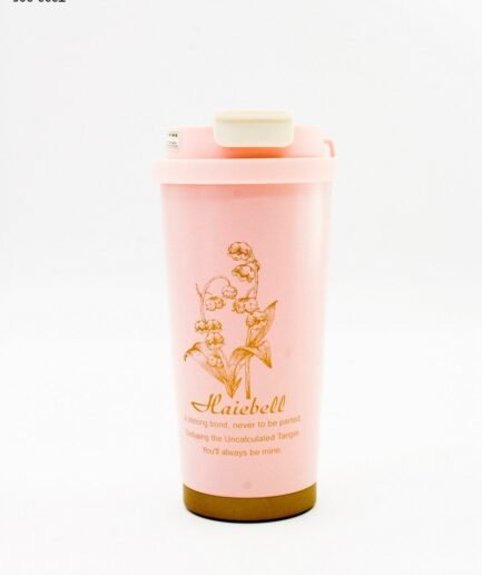 Vaso térmico con diseño floral y mensaje T222