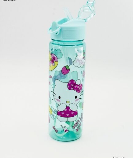 Botella reutilizable con tapa y sorbete T352