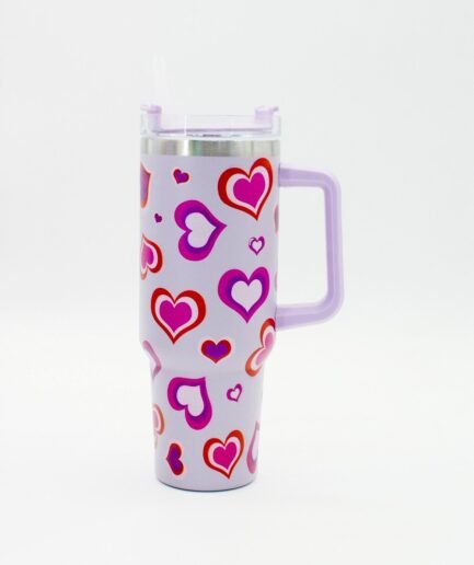 Vaso térmico con tapa transparente y sorbete reutilizable T384