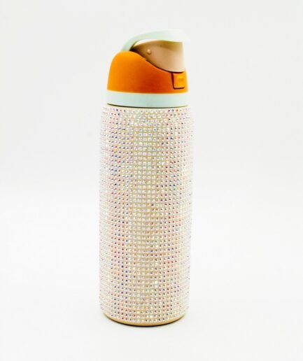 Botella de Agua con brillo con tapa abatible T446