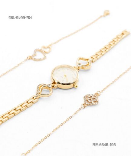 Set de reloj de dama y dos pulseras a juego RE6646