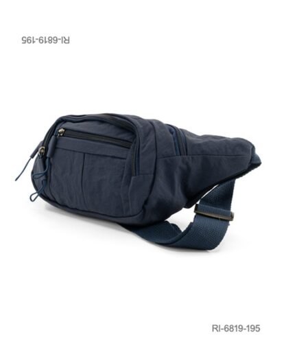 Riñonera de nylon urbana con múltiples bolsillos (color azul) RI6819