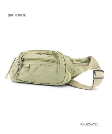 Riñonera de nylon urbana con múltiples bolsillos (color verde claro) RI6824