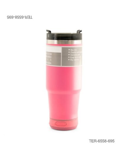 Vaso térmico o jarra de acero aislada al vacío con capacidad de 20 oz / 600 ml, tapa oscura a presión TER6558