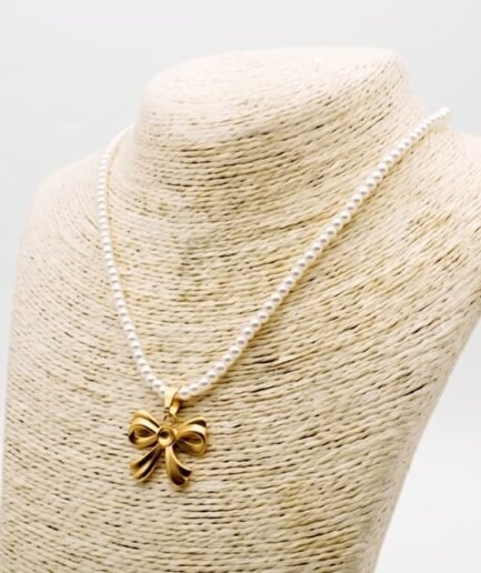 Conjunto acero quirúrgico con dije flor A1626
